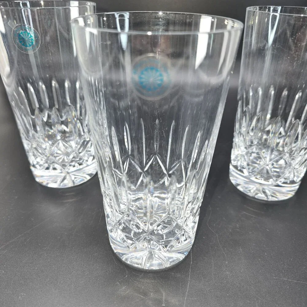 Galway Irish Crystal Baldmore Crystal Highball & Whiskey Glasses Set Of 4 DH1300 - Picture 10 of 15